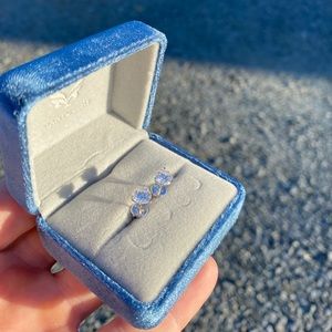 14K White Gold Moissanite Diamond Studs